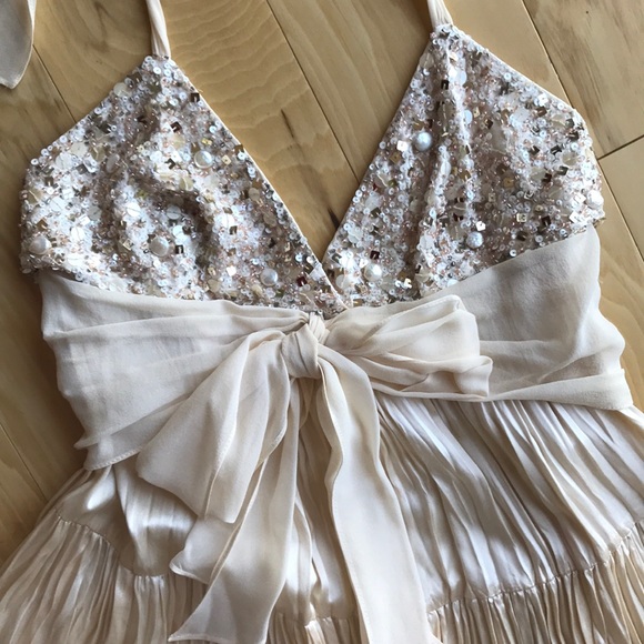 Champagne Cream Cocktail Dress - Picture 2 of 5